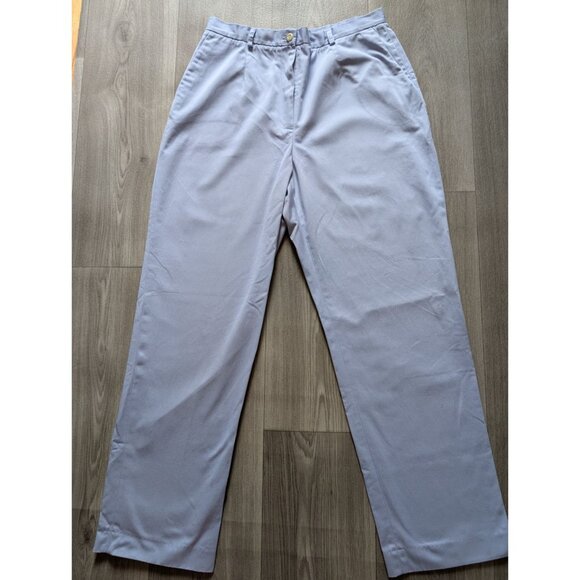 Lands End Womens Light Blue Chino Pants Size 12 Cotton Blend Casual Straight-Leg - Picture 2 of 6